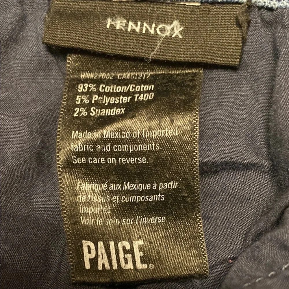 PAIGE Blue Slim Fit Size 36 Straight Leg Jeans Versatile Everyday Wear Denim